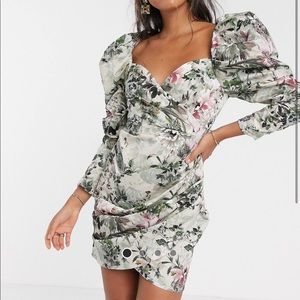 ASOS PUFF SLEEVE MINI DRESS NWT 0